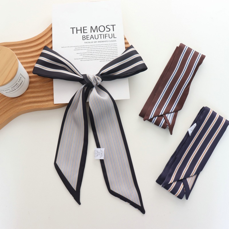 Silk Tie Striped - 2025 새로운 줄무늬 작은 실크 스카프