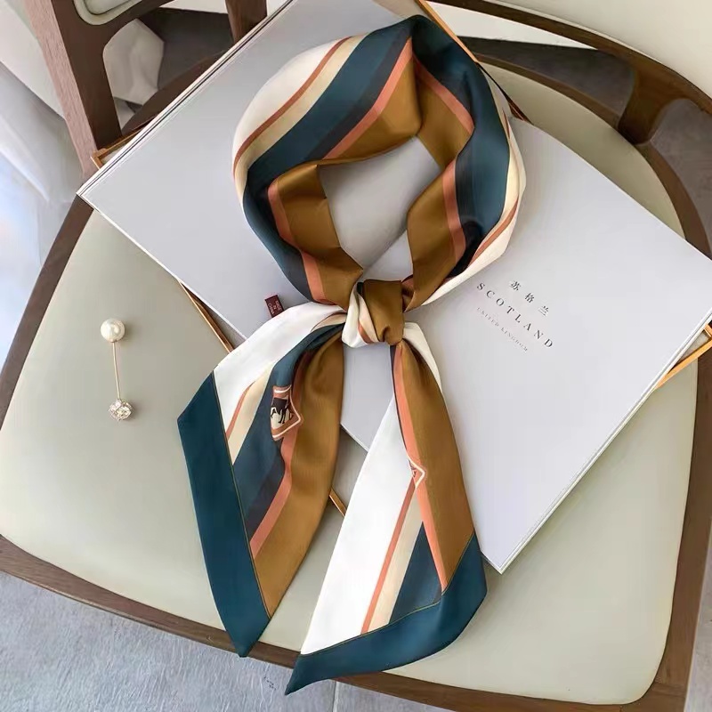 Silk Tie Striped - Luna & Dolphin 여성용 와이드 스키니