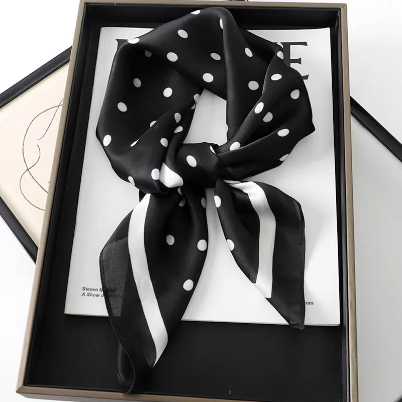 Silk Neck Scarf - 럭셔리 여성용 헤어 스카프 실크 스퀘어