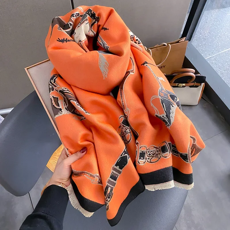Woven Scarf Blanket - 2024 럭셔리 따뜻한 파시미나 목도리 여성