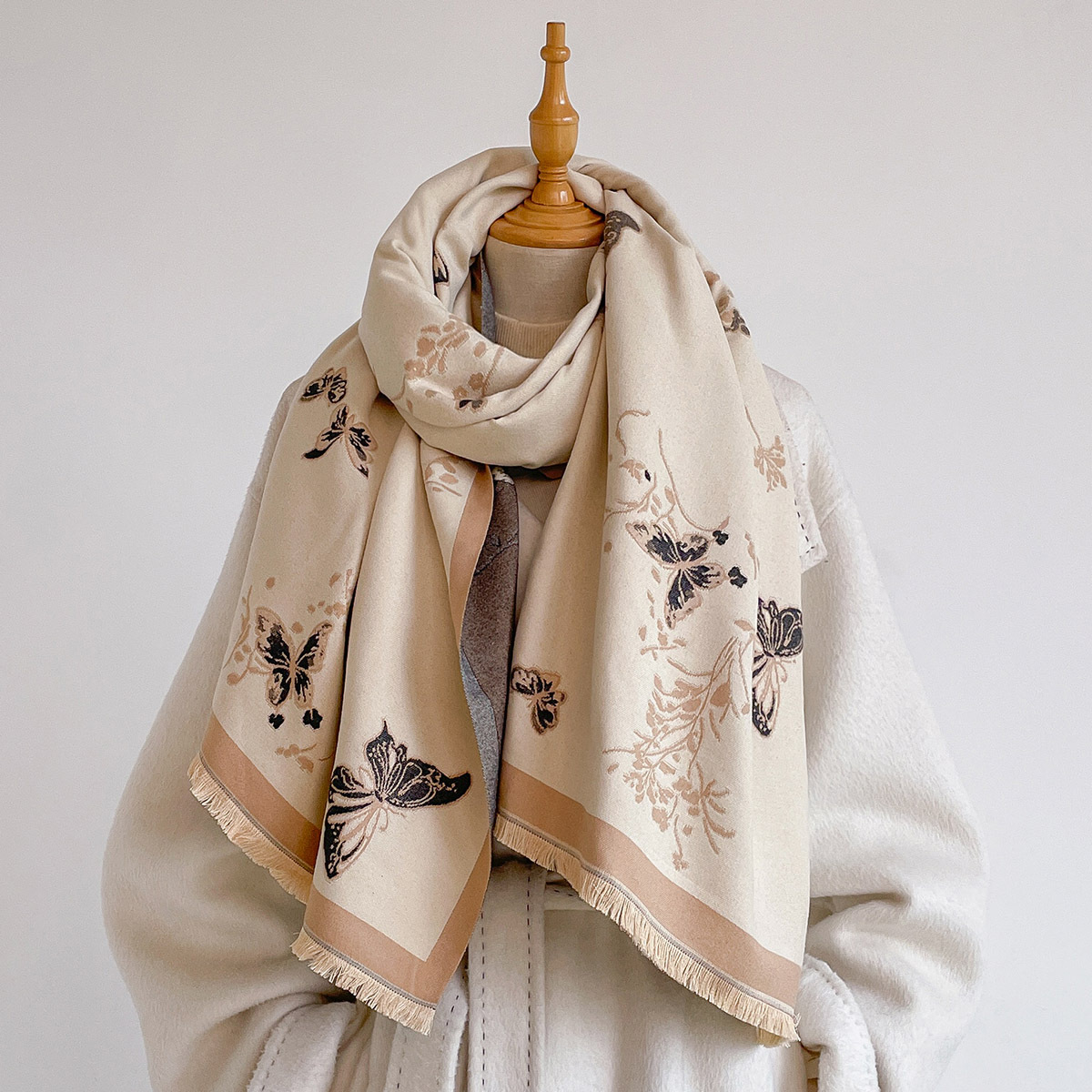 여성용 인조 캐시미어 스카프 프린지 장식 두꺼운 따뜻한 - Woven Scarf Blanket 리뷰 및 가격