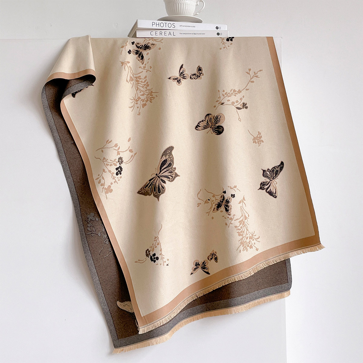 여성용 인조 캐시미어 스카프 프린지 장식 두꺼운 따뜻한 - Woven Scarf Blanket 리뷰 및 가격