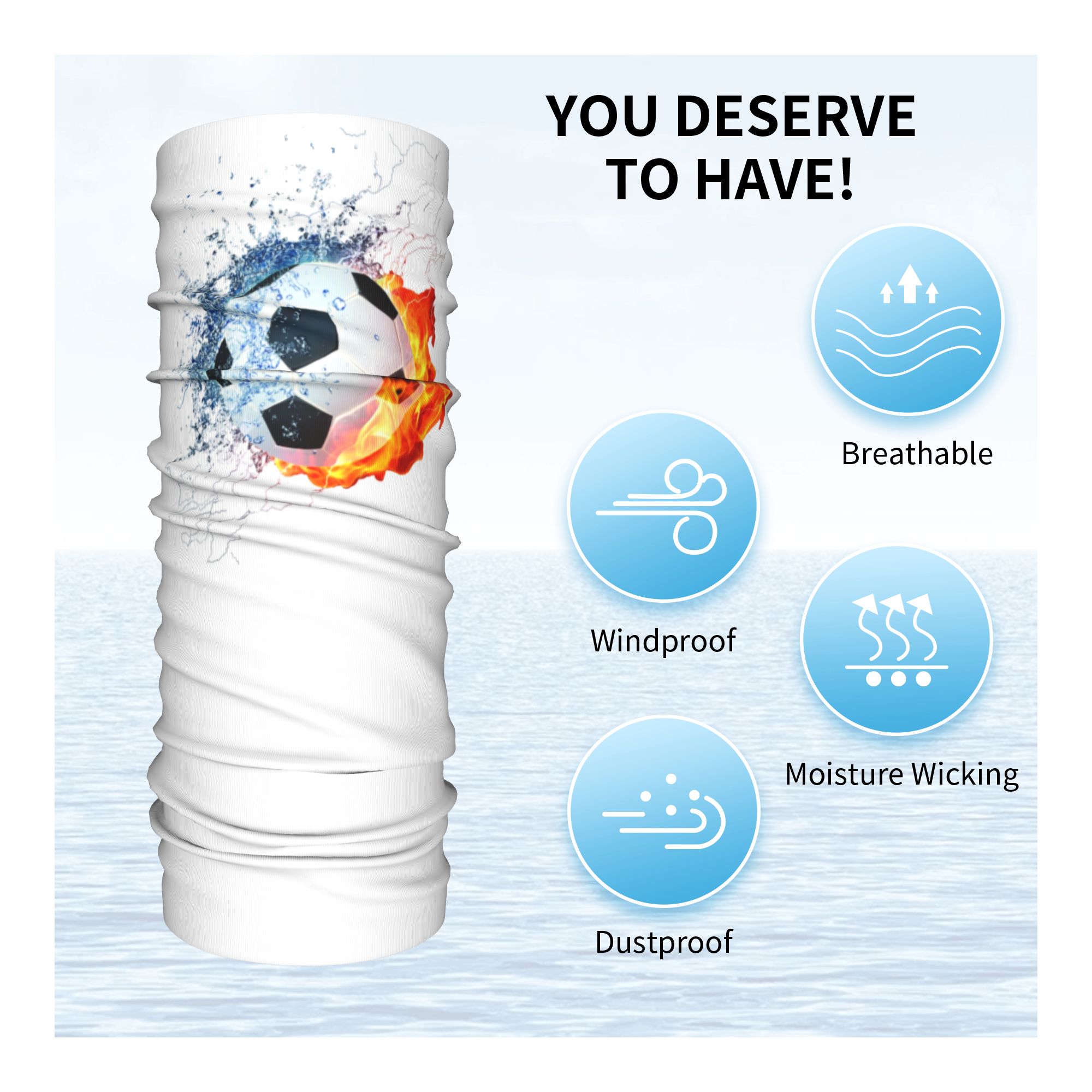맞춤형 불꽃 축구 패턴 겨울 헤드밴드 넥워머 여성 남성 - Neck Warmer Tube 리뷰 및 가격