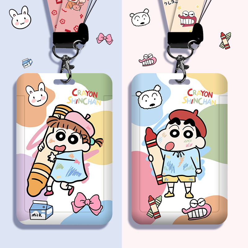 짱구 시리즈 애니메이션 피규어 만화 학생 캠퍼스 카드  - Lanyard Badge Holder 리뷰 및 가격