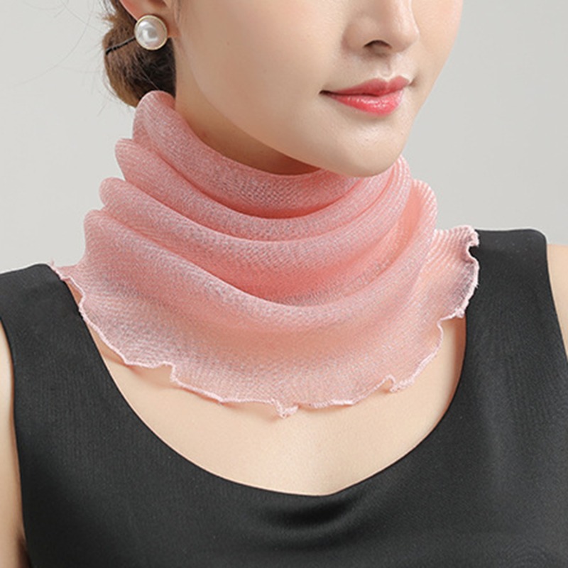 봄 여름 시폰 넥 칼라 스카프 여성 머리 얇은 선 스크 - Face Scarf Mask 리뷰 및 가격