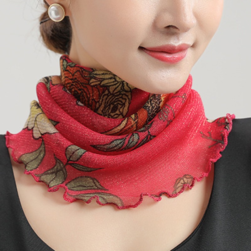 봄 여름 시폰 넥 칼라 스카프 여성 머리 얇은 선 스크 - Face Scarf Mask 리뷰 및 가격