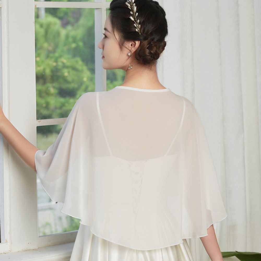 빈티지 스타일의 얇고 가벼운 시폰 소재 케이프, 우아한 - Stole Wedding Shawl 리뷰 및 가격